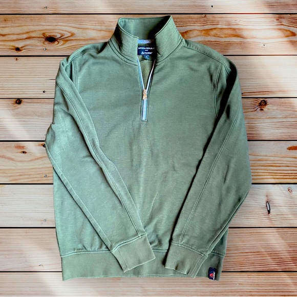Banana Republic Other - BANANA REPUBLIC Men’s Quarter Zip Polartec Pullover in Army Green